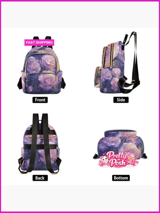 Mini Backpack Purse Lightweight Nylon Shoulder Bag Travel Daypack